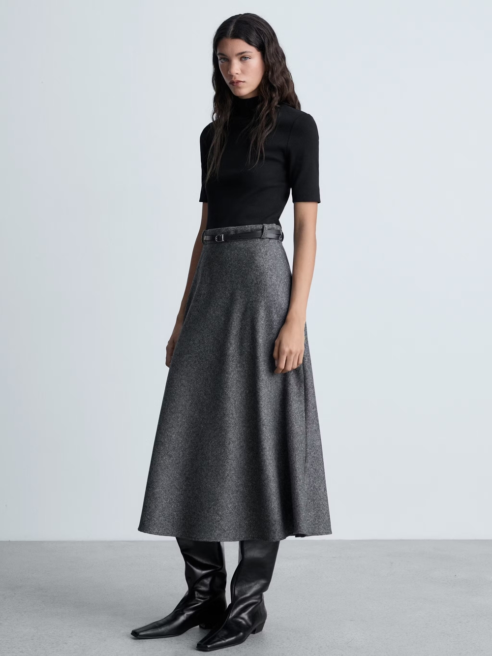 Mango Combined Turtleneck Dress